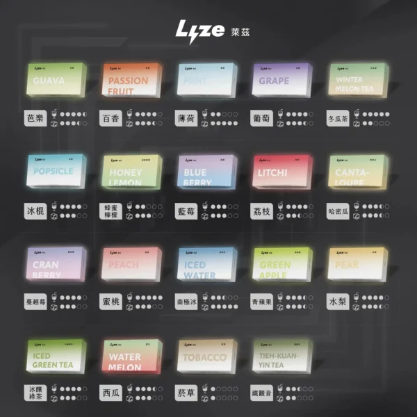 Lyze 萊茲 專用煙彈｜高密度棉芯導流系統｜精準還原原始風味基調展現層次豐富之鮮明擊喉感體驗