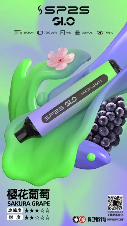 DM_20250516180412_011.webp SP2S GLO 思博瑞 7000|享有獨特飽滿霧感與溫潤入喉回甘 | 智慧電量辨識防焦燒設計