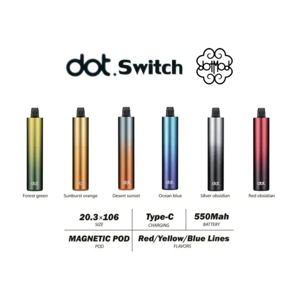DOTMOD-佩特里-Dot-Switch-_-換彈式主機-_-單主機-500mAh-蒸汽領域-魯米國際有限公司.webp DOT 佩特里進階款主機|綿密霧感展現立體層次|恆壓輸出精準控溫長效穩定