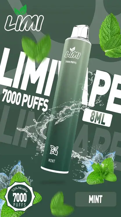 LIMI拋棄式一次性7000口-1.webp LIMI 7000 拋棄式電子煙|釋放豐富細膩擊喉感|專利導流結構穩定輸出
