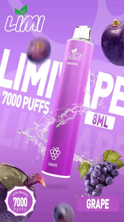 LIMI拋棄式一次性7000口-3.webp LIMI 7000 拋棄式電子煙|釋放豐富細膩擊喉感|專利導流結構穩定輸出