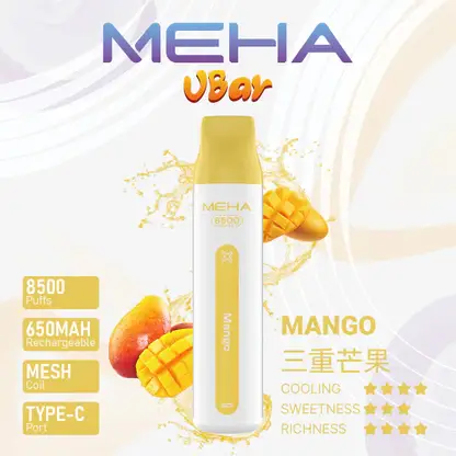 MEHA-8500口-VBar小白條-5.webp MEHA VBar 魅嗨小白條8500|體現溫潤擊喉體驗|高導熱網芯霧化技術