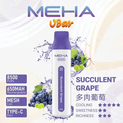 MEHA-8500口-VBar小白條-7.webp MEHA VBar 魅嗨小白條8500|體現溫潤擊喉體驗|高導熱網芯霧化技術