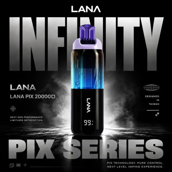 LANA PIX 閃光彈 20000口 拋棄式電子煙｜Mesh網芯爆汁霧化體驗｜摺疊吸嘴設計打造便攜潮流新玩法