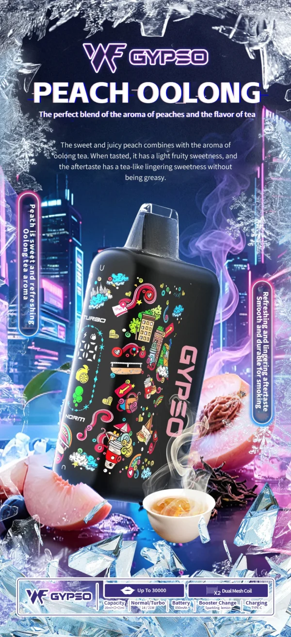 GYPSO滿天星30000口抛棄式電子煙-10 GYPSO 滿天星 30000口 拋棄式電子煙|Dual Mesh雙網芯霧化升級|雙模式輸出打造多層次使用體驗