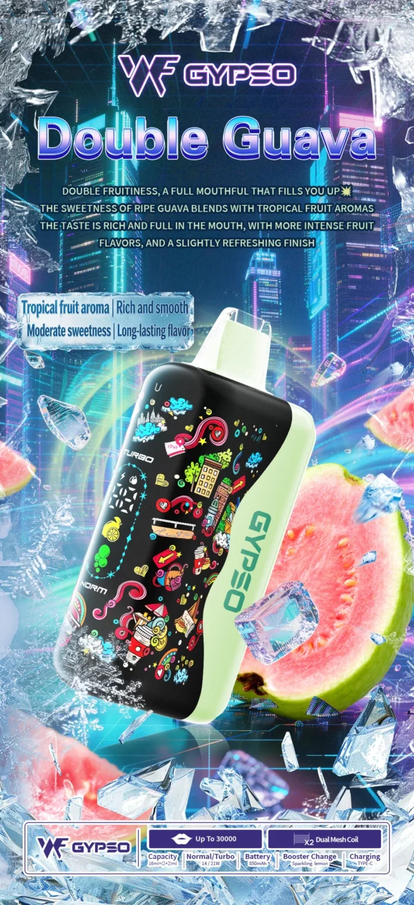 GYPSO滿天星30000口抛棄式電子煙-11 GYPSO 滿天星 30000口 拋棄式電子煙|Dual Mesh雙網芯霧化升級|雙模式輸出打造多層次使用體驗
