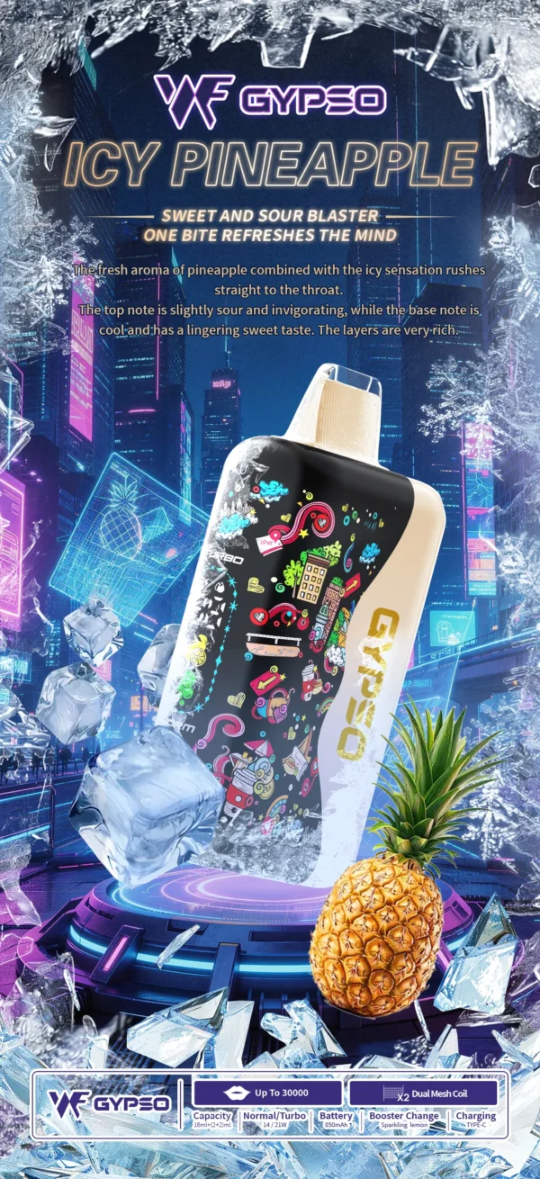 GYPSO滿天星30000口抛棄式電子煙-12 GYPSO 滿天星 30000口 拋棄式電子煙|Dual Mesh雙網芯霧化升級|雙模式輸出打造多層次使用體驗