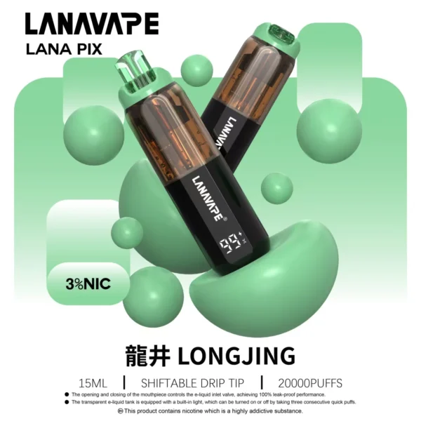 LANA PIX 閃光彈 20000口 拋棄式電子煙｜Mesh網芯爆汁霧化體驗｜摺疊吸嘴設計打造便攜潮流新玩法