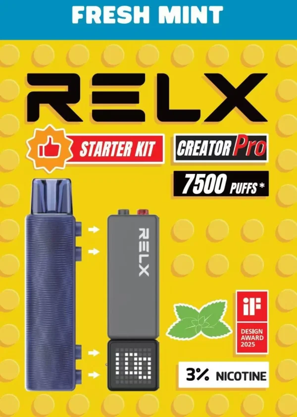 RELX 悅刻 Creator積木 7000口 拋棄式電子煙套裝｜積木創意組合設計｜細膩霧化打造個性化體驗
